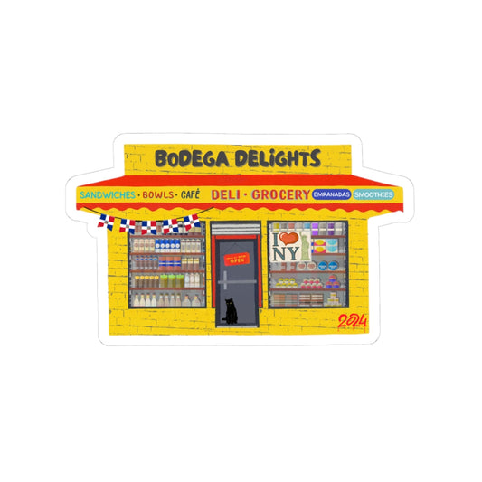 Bodega Delights Logo Sticker of a NYC Dominican Bodega 
